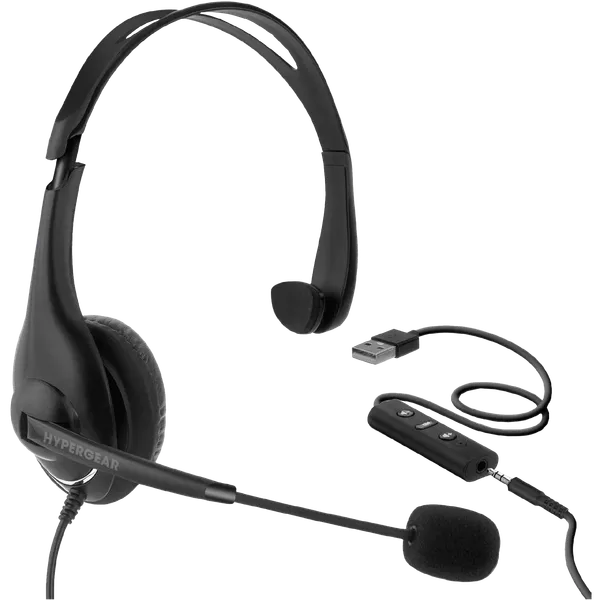 Audífonos de Diadema Profesionales con Cable HyperGear V100 Office